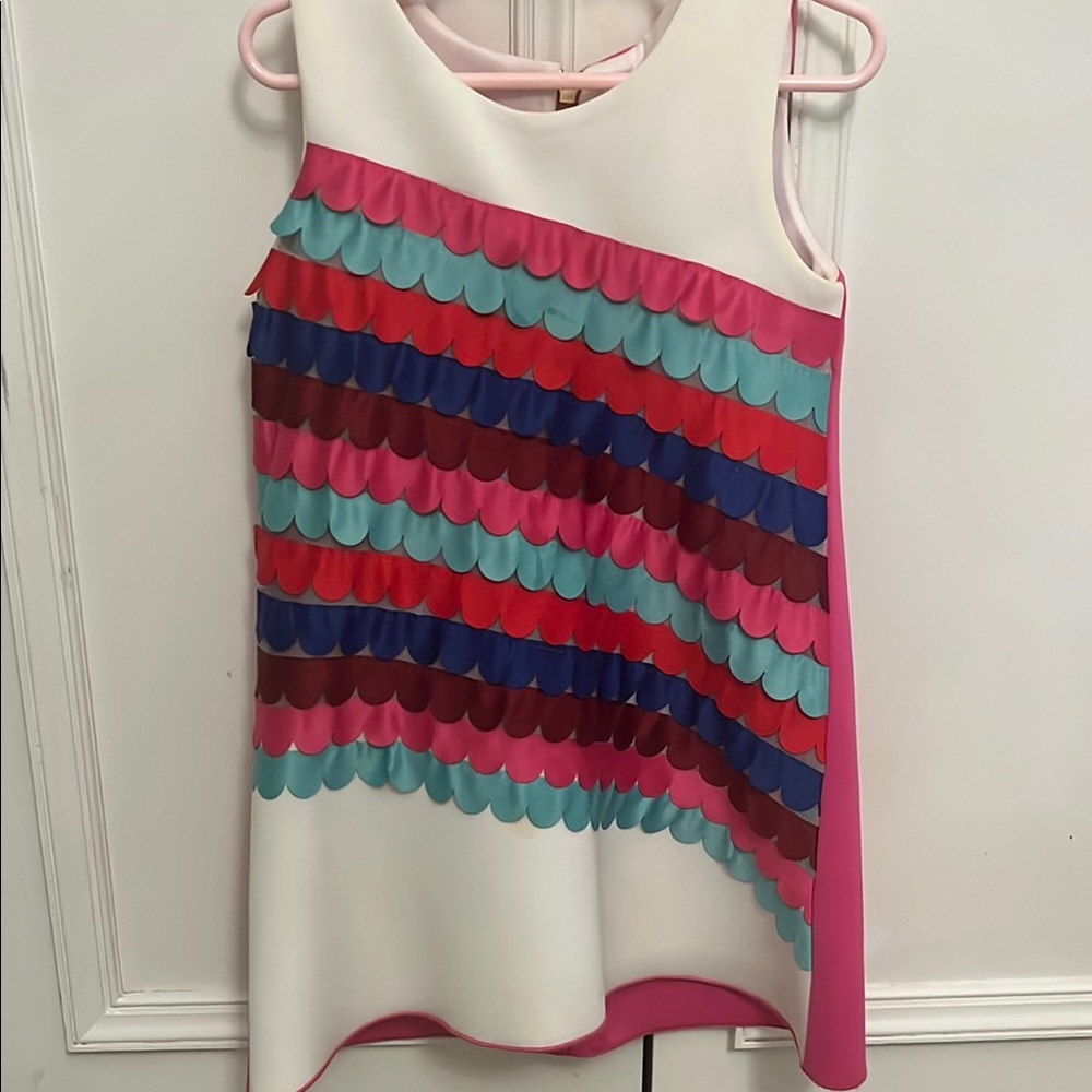 Zoe Ltd. Multicolor Scalloped Kids Formal Dress